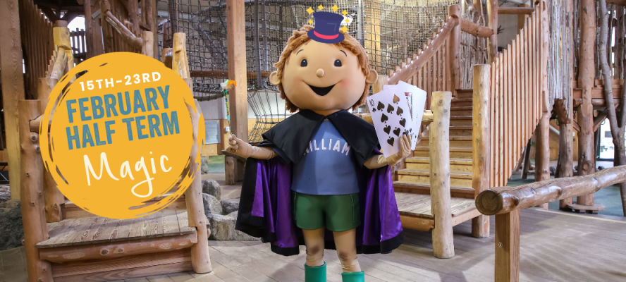 william mascot with magic wand