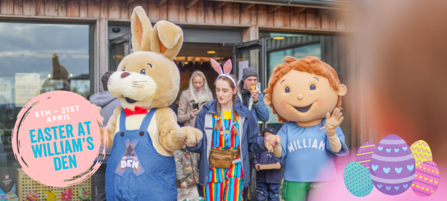 Easter bunny with william mascot