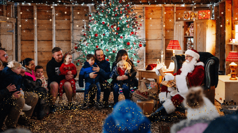 Santa and Children at Williams Den